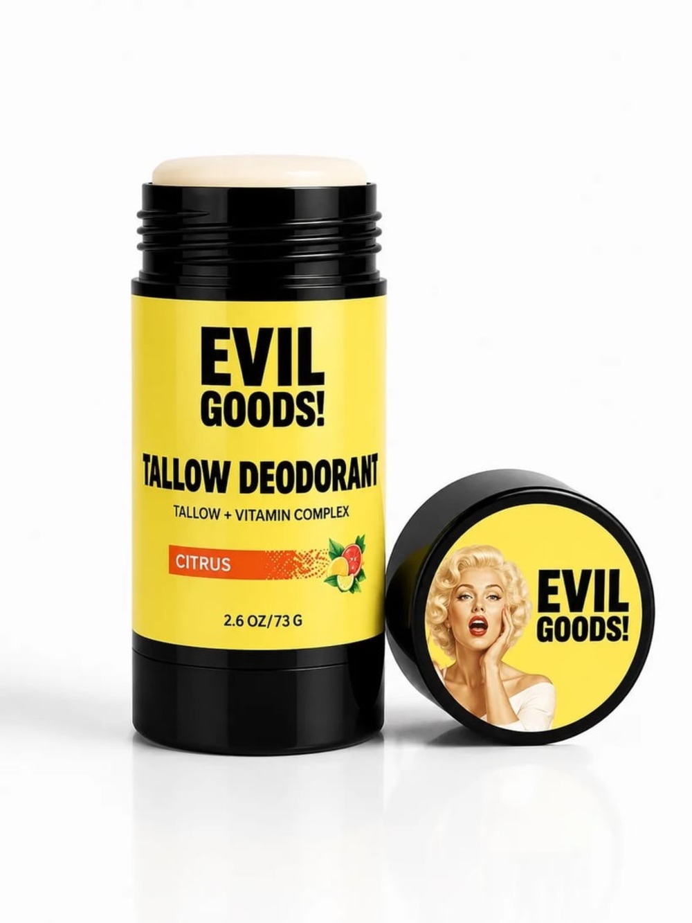 Citrus Tallow Deodorant Stick - Yellow